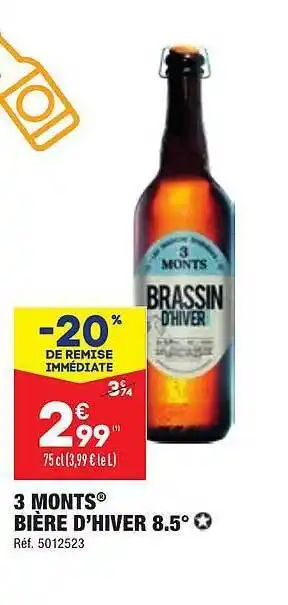 ALDI Bière d'hiver 8.5° 3 monts offre