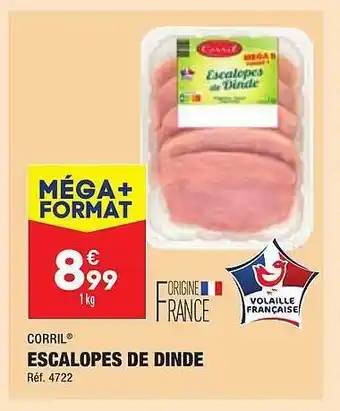ALDI Escalopes de dinde corril offre