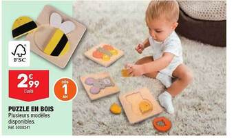 ALDI Puzzle en bois offre
