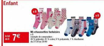 Mi-chaussettes fantaisies