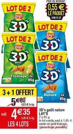 Migros 3d's goût nature lay's offre
