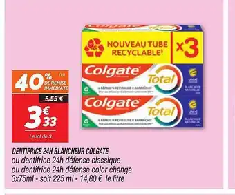 Netto Dentifrice 24h blancheur colgate offre