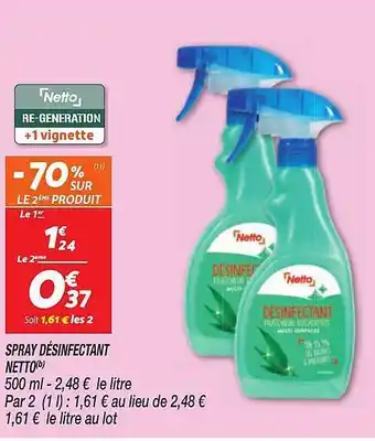 Netto Spray désinfectant netto offre