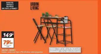Netto Table bar + tabourets offre