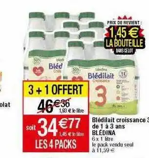 Blédilait croissance 3 de 1 à 3 ans blédina