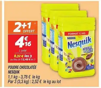 Netto Poudre chocolatée nesquik offre