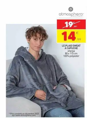 Stokomani Le plaid sweat à capuche atmosphera offre