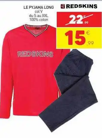 Stokomani Le pyjama long redskins offre