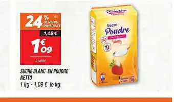 Netto Sucre blanc en poudre netto offre