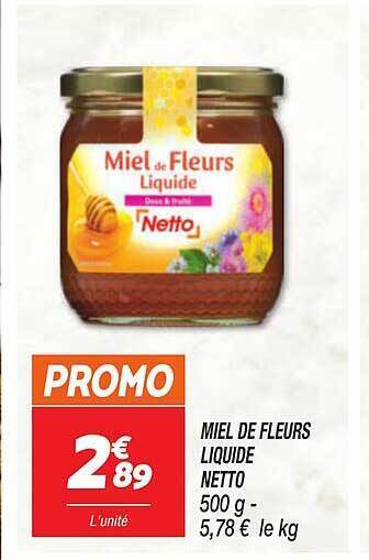 Netto Miel de fleurs liquide netto offre
