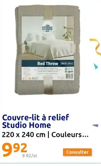 Action Couvre-lit a relief Studio Home offre