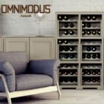 Armoire porte-bouteilles omnimodus pour 27 bouteilles modèle wengé