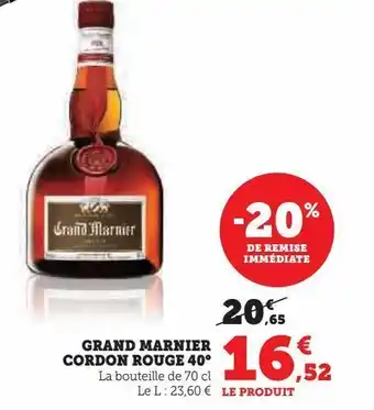 Super U Grand marnier cordon rouge 40° offre