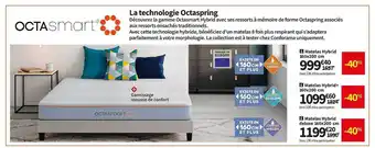 Octasmart matelas hybrid, hybrid+ ou deluxe