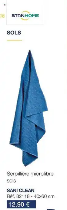 Stanhome Serpillière microfibre sols sani clean offre