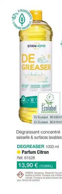 Stanhome Degreaser parfum citron offre