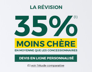 Feu Vert La révision 35% moins chère en moyenne que les concessionnaires offre