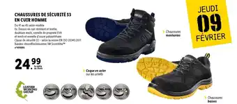 Lidl Chaussures de Sécurité S3 en Cuir Homme offre