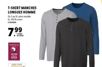 Lidl T-Shirts Manches Longues Homme offre