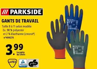 Lidl Gants de Travail offre