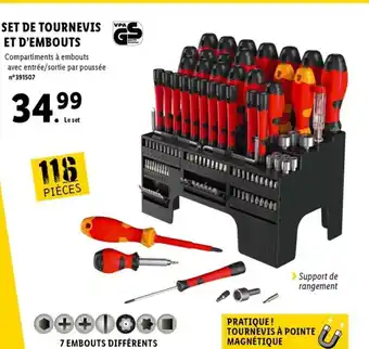 Lidl Set de Tournevis et D'Embouts offre