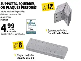 Supports, Équerres ou Plaques Perforés