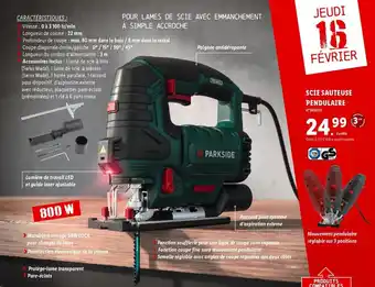 Lidl Scie Sauteuse Pendulaire offre