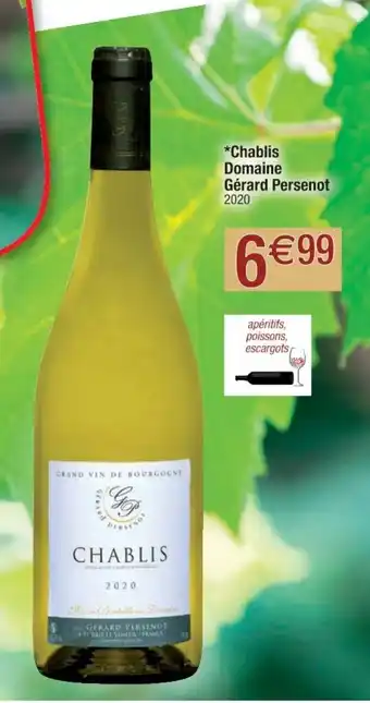 Cora x Carrefour Chablis Domaine Gérard Persenot offre