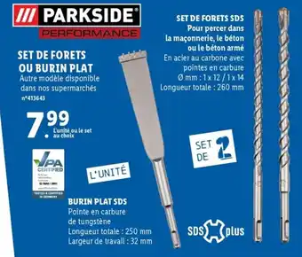 Lidl set De Forets ou Burin Plat offre