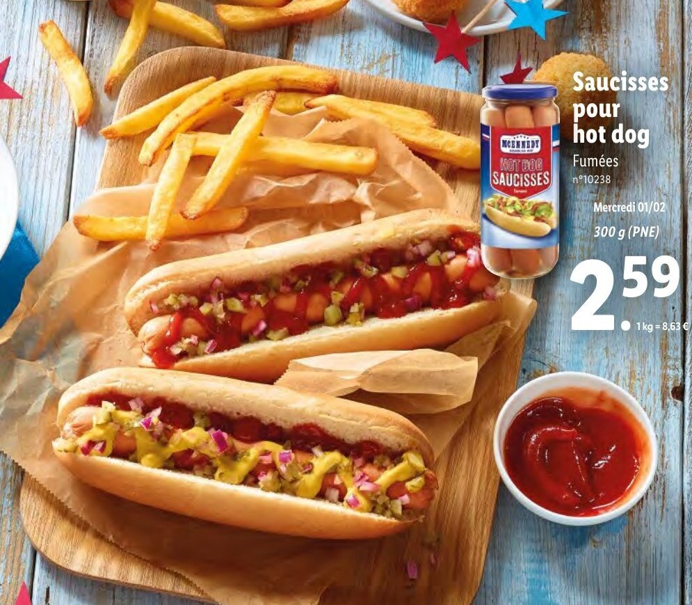 Promo Saucisses Pour Hot Dog chez Lidl