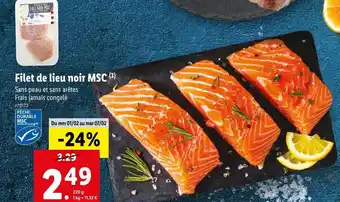 Lidl Filet De Lieu Noir MSC offre