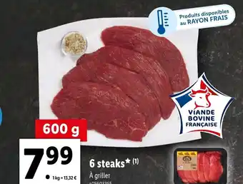 Lidl 6 Steaks offre