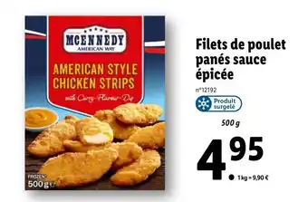 Lidl Fliet De Poulet Panés Sauce épicée offre