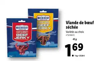 Lidl Viande de Bœuf Séchée offre