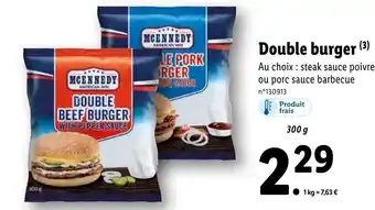 Lidl Double Burger offre