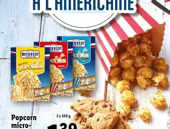 Lidl Popcorn Micro-Ondable offre