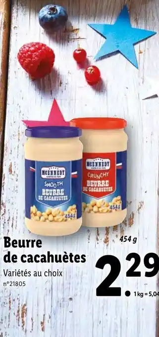 Lidl Beurre De Cacahuétes offre