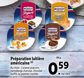 Préparation Laitiére Américaine