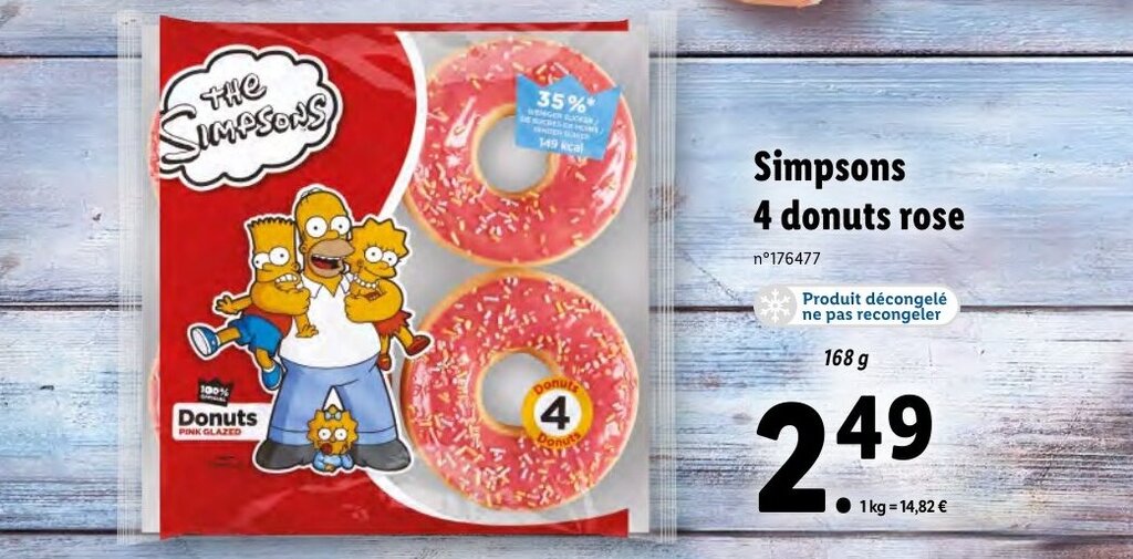 Promo Simpsons 4 Donuts rose chez Lidl