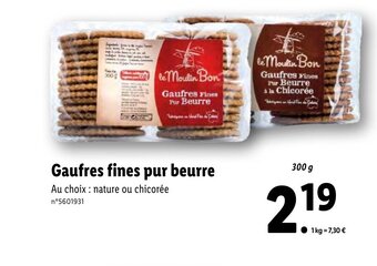 Lidl Gaufres Fines Pur Beurre offre