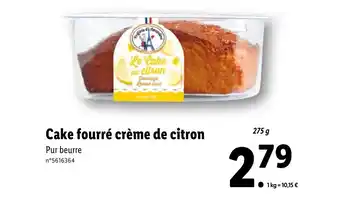 Lidl Cake Fourré Créme De Citron offre