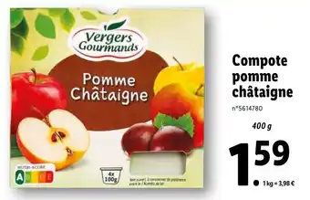 Lidl Compote Pomme Châtaigne offre