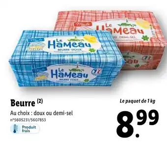 Lidl Beurre offre