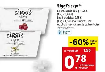Lidl Siggi's Skyr offre