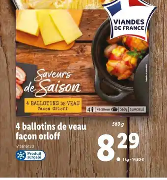 4 Ballotins De Veau Facon Orloff