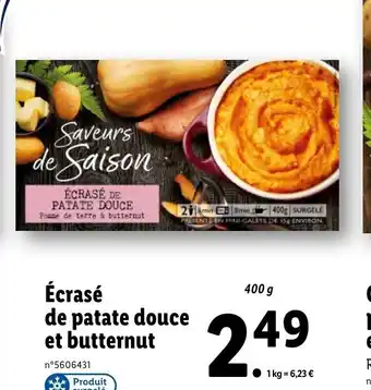 Lidl Écrasé De Patate Douce Et Butternut offre