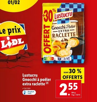 Lidl Lustucru Gnocchi À Poêler Extra Raclette offre