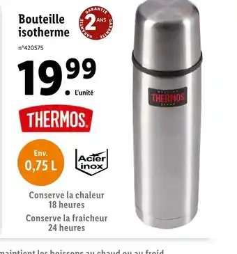 Lidl Bouteille Isotherme offre