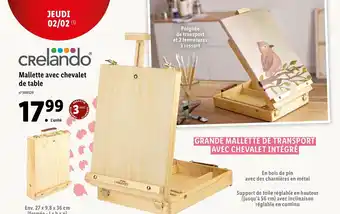 Lidl Mallette Avec Chevalet de Table offre