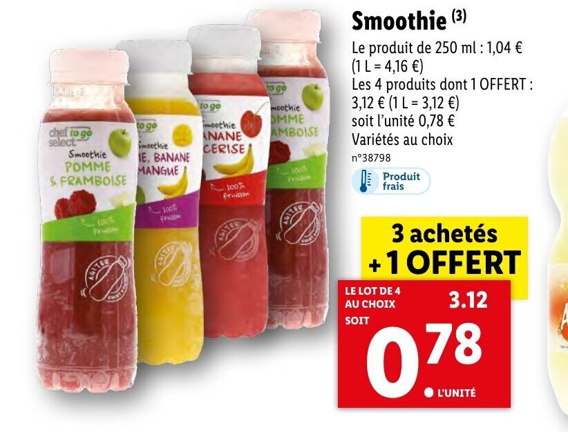 Promo Smoothie chez Lidl